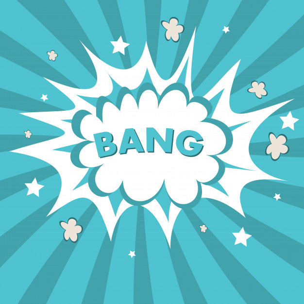 626x626 Bang Cartoon Vector Background Vector Premium Download