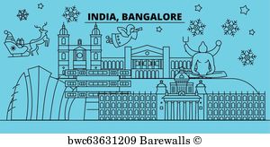 300x164 Bangalore Skyline Posters And Art Prints Barewalls
