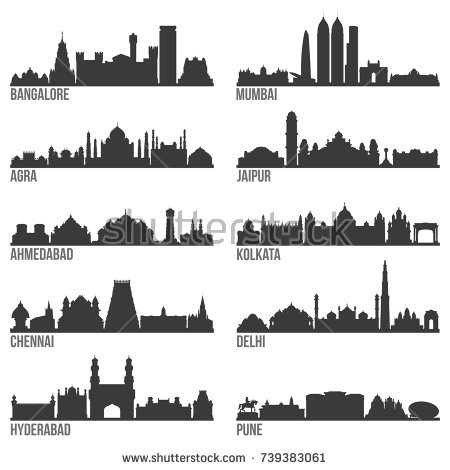 450x470 Famous City Silhouette