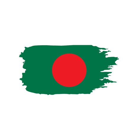 450x450 Bangladesh Flag, Vector Illustration On A White Background
