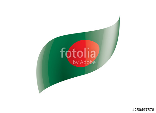 500x361 Bangladesh Flag, Vector Illustration On A White Background Stock