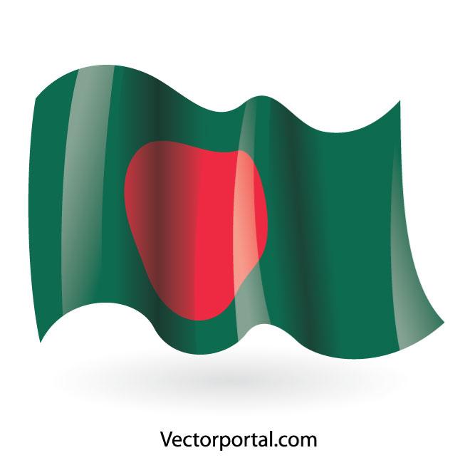 660x660 Bangladesh Wavy Flag Vector