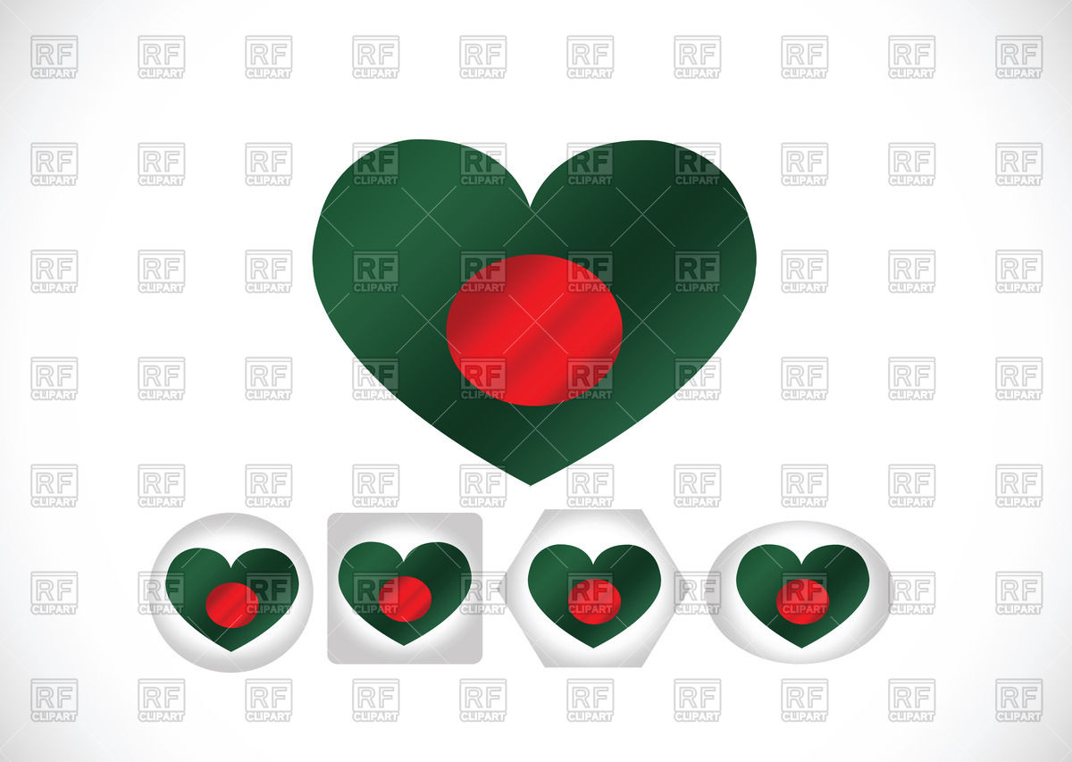1200x853 Heart With Bangladesh Flag Vector Image Of Design Elements