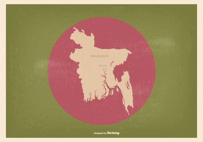 700x490 Bangladesh Flag With Map