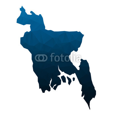 400x400 Bangladesh Map In Geometric Polygonal,low Poly Vector
