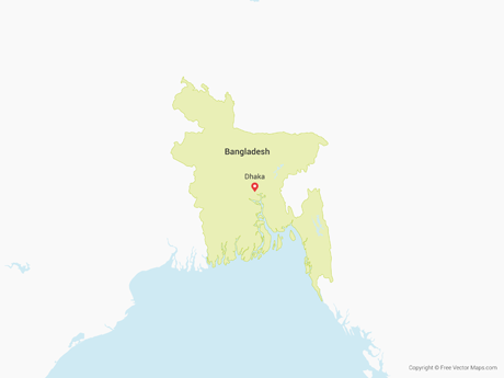 460x345 Vector Map Of Bangladesh Free Vector Maps
