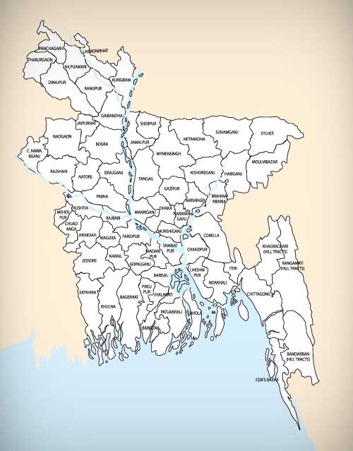 500x639 Bangladesh Map Vector