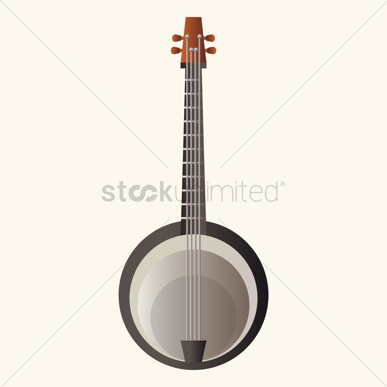 1300x1300 Banjo Vector Image