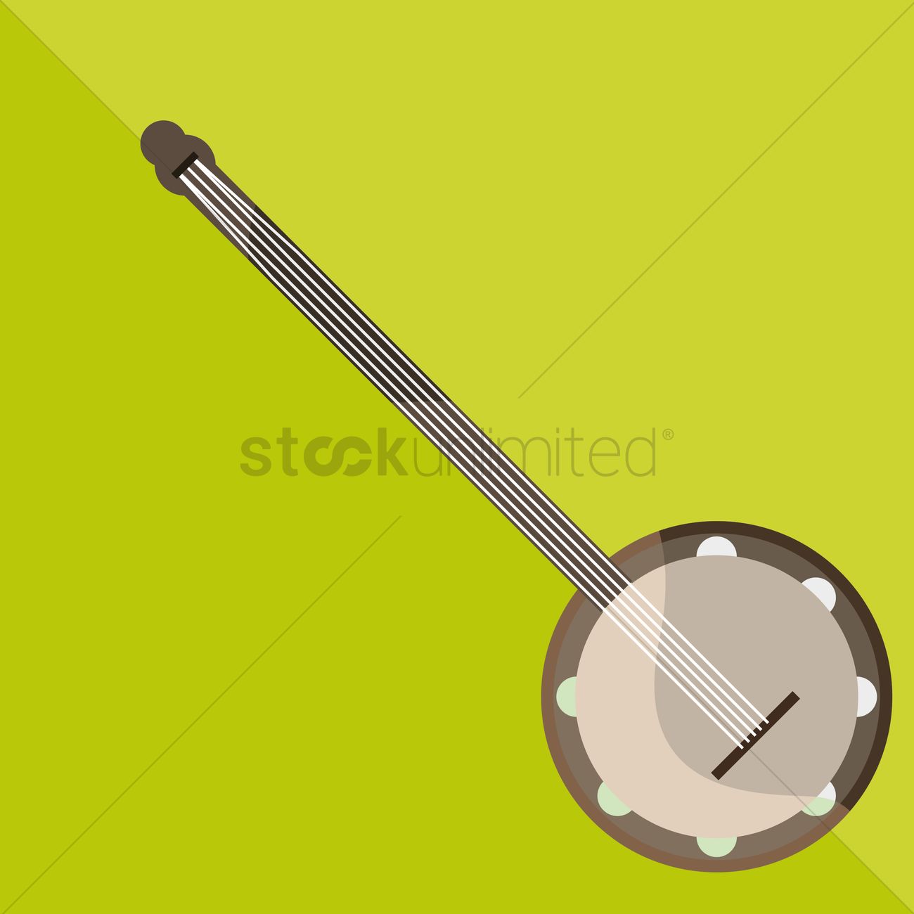 1300x1300 Banjo Vector Image
