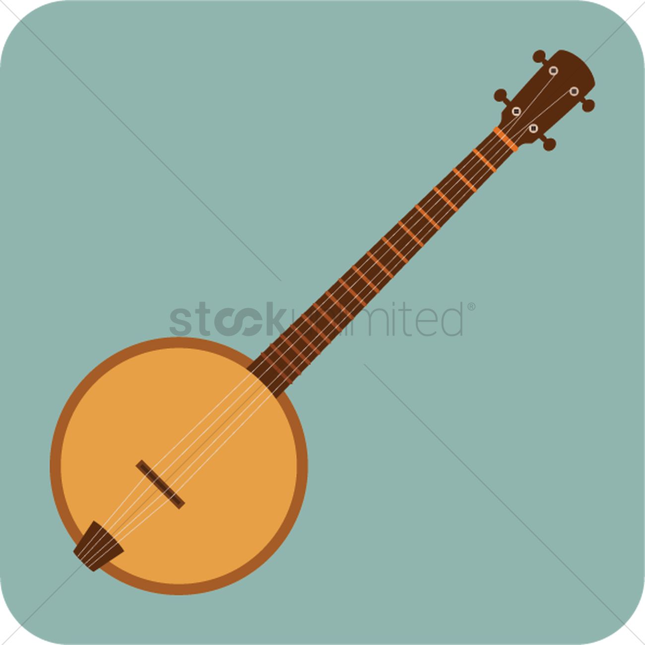 1300x1300 Banjo Vector Image