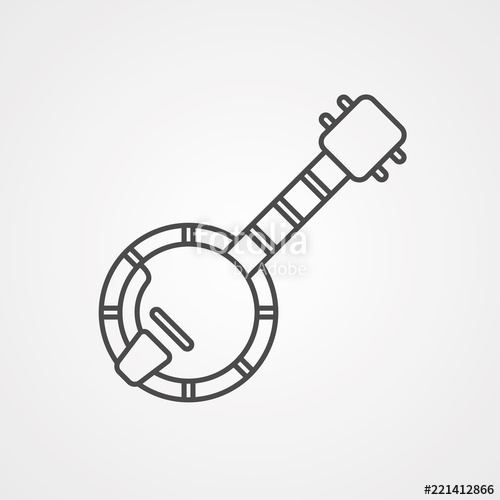 500x500 Banjo Vector Icon Sign Symbol Stock Image And Royalty Free Vector