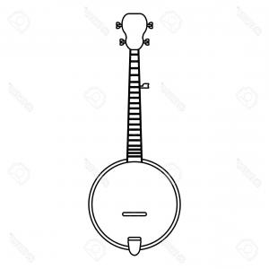 300x300 Photostock Vector Banjo Music Instrument Isolated Vector