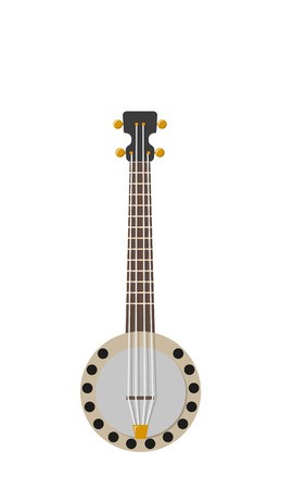 259x450 Banjo Vector Illustration With Silver Strings Andgolden Parts