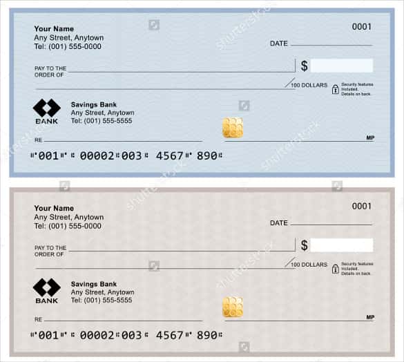 Bank Check Vector