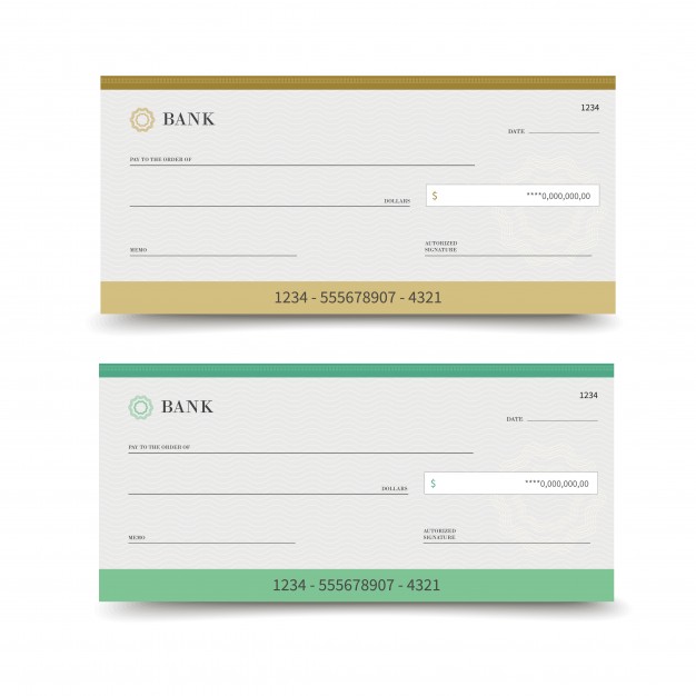 626x626 Bank Check Isolated Vector Premium Download