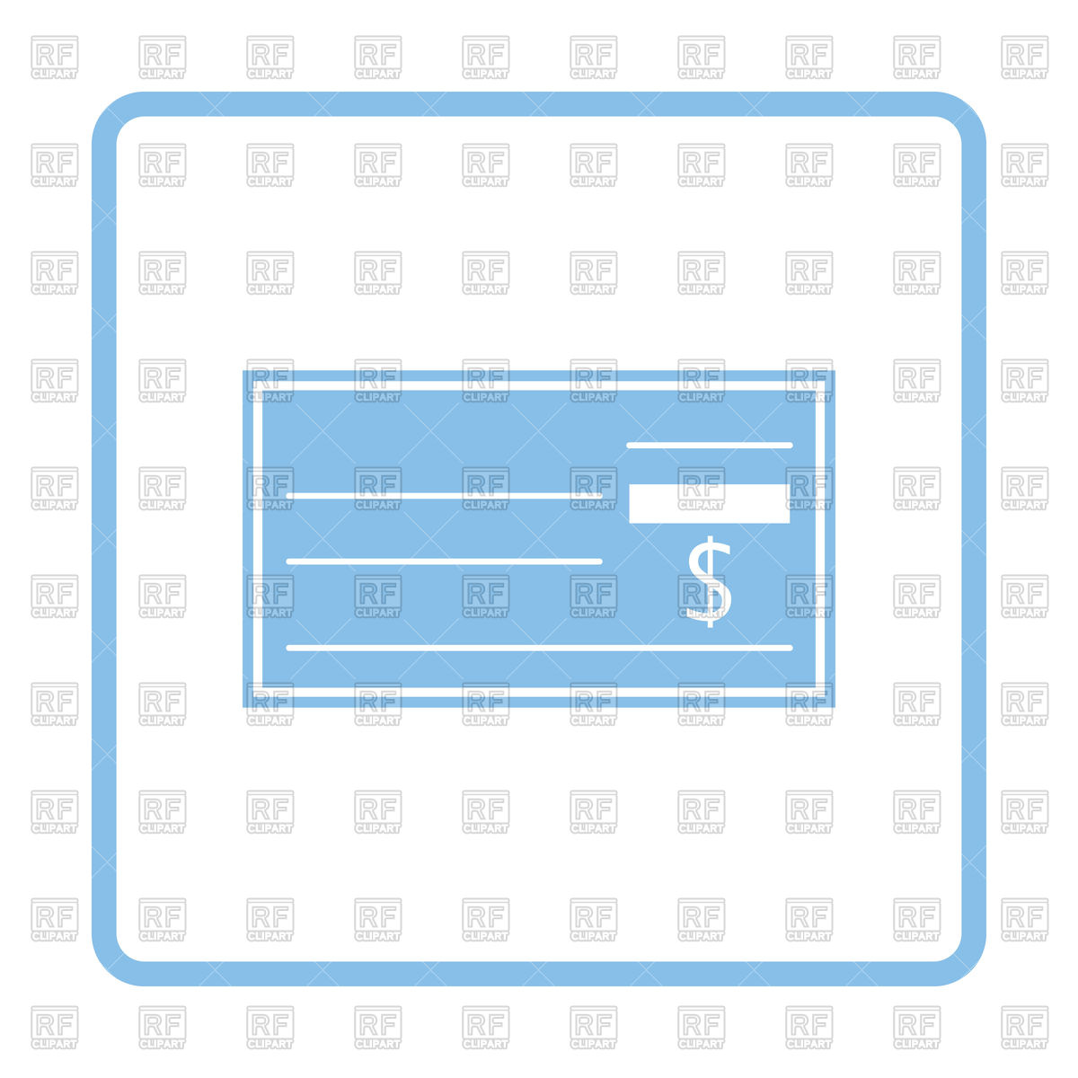 1200x1200 Blue Frame Design Of Bank Check Icon Vector Image Of Business