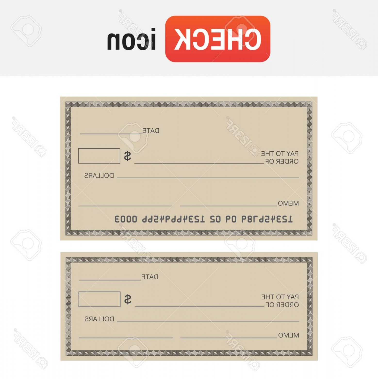 1558x1560 Photostock Vector Check Template Bank Blank Check Icon Vector
