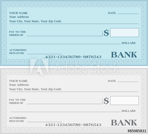 Bank Check Vector at Vectorified.com | Collection of Bank Check Vector ...
