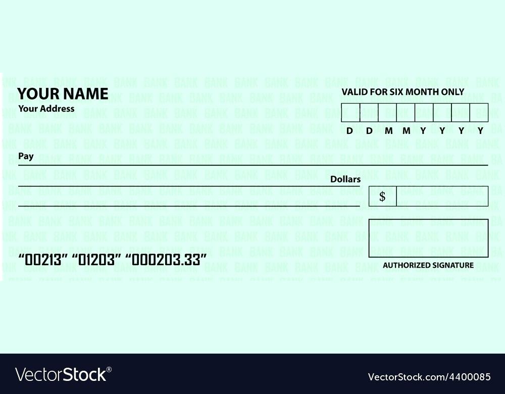 Bank Check Vector at Vectorified.com | Collection of Bank Check Vector ...