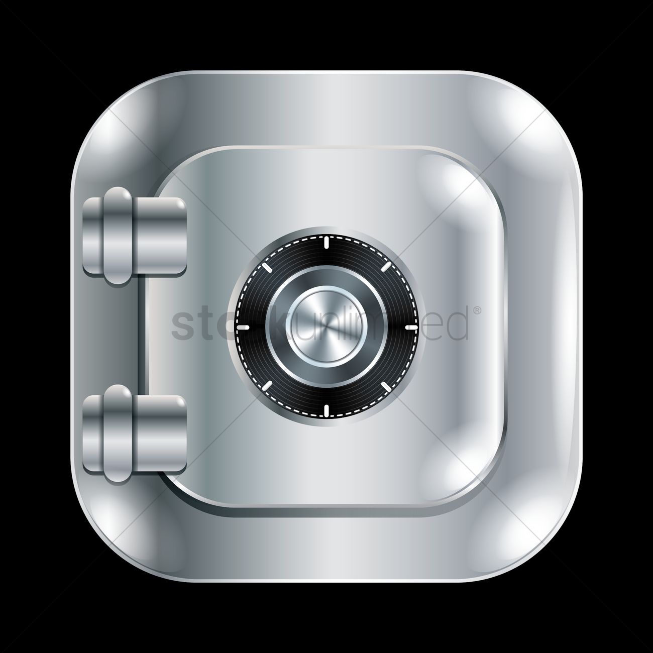 1300x1300 Bank Vault Vector Image