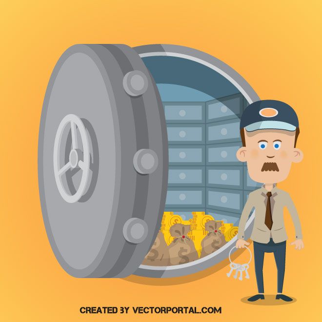 660x660 Bank Vault Vector Image Business And Finance Vectors Free