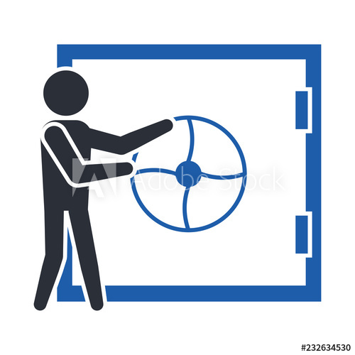 500x500 Stickman Opens The Bank Vault Door