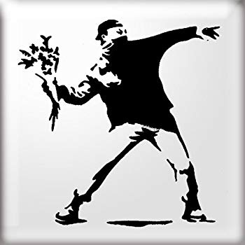350x350 The Stencil Studio Banksy Style Flower Thrower Reusable Stencil