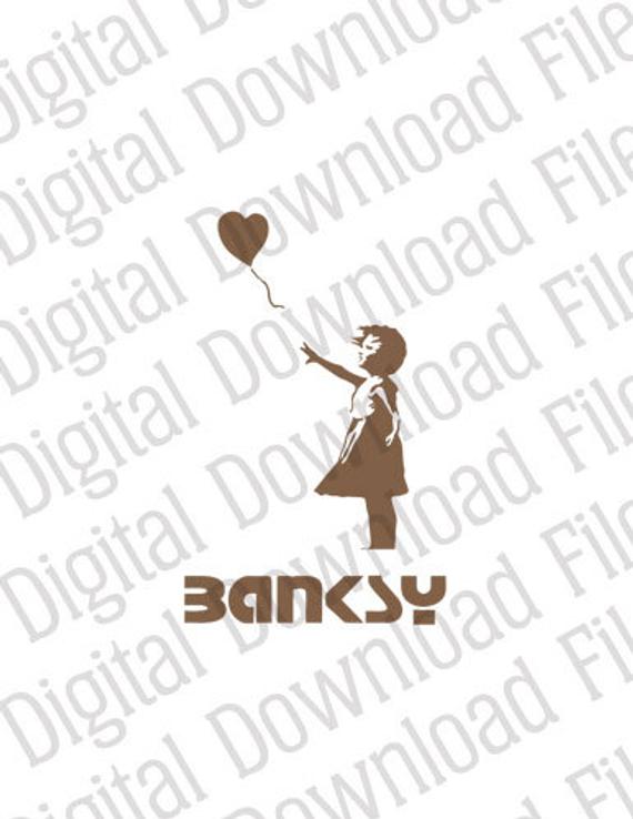 570x738 Vector Stencil Graphic Banksy Girl