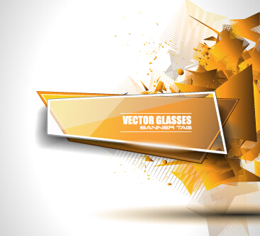 367x334 Vector Glasses Banner With Modern Background Free Download