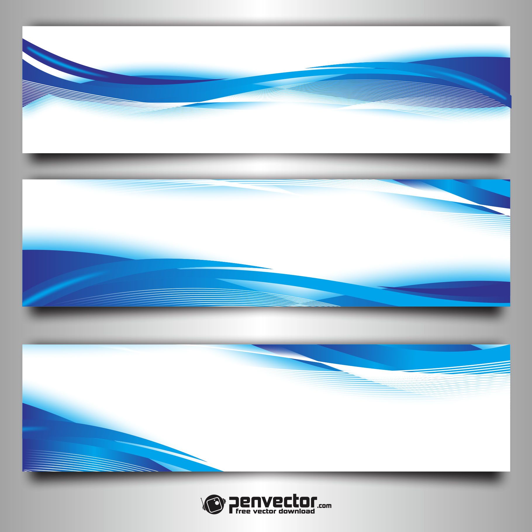 1820x1820 Abstract Wave Blue Set Banner Background Free Vector Backgrounds