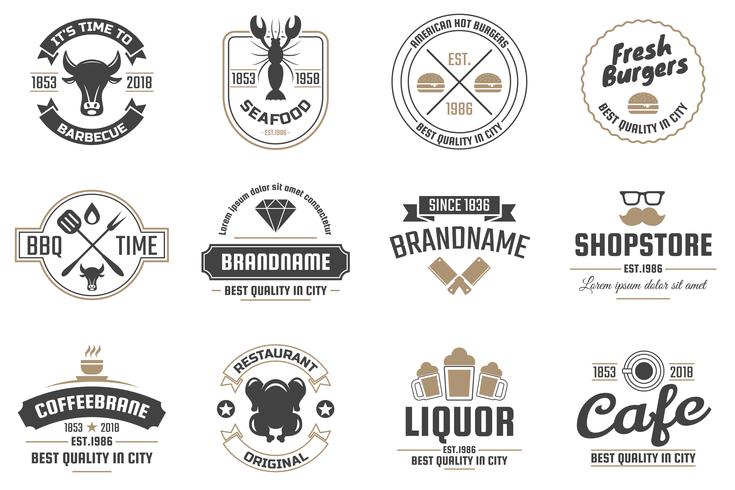 Restaurant Retro Vector Logo For Banner 735x490 Restaurant Retro Vector Logo For Banner
