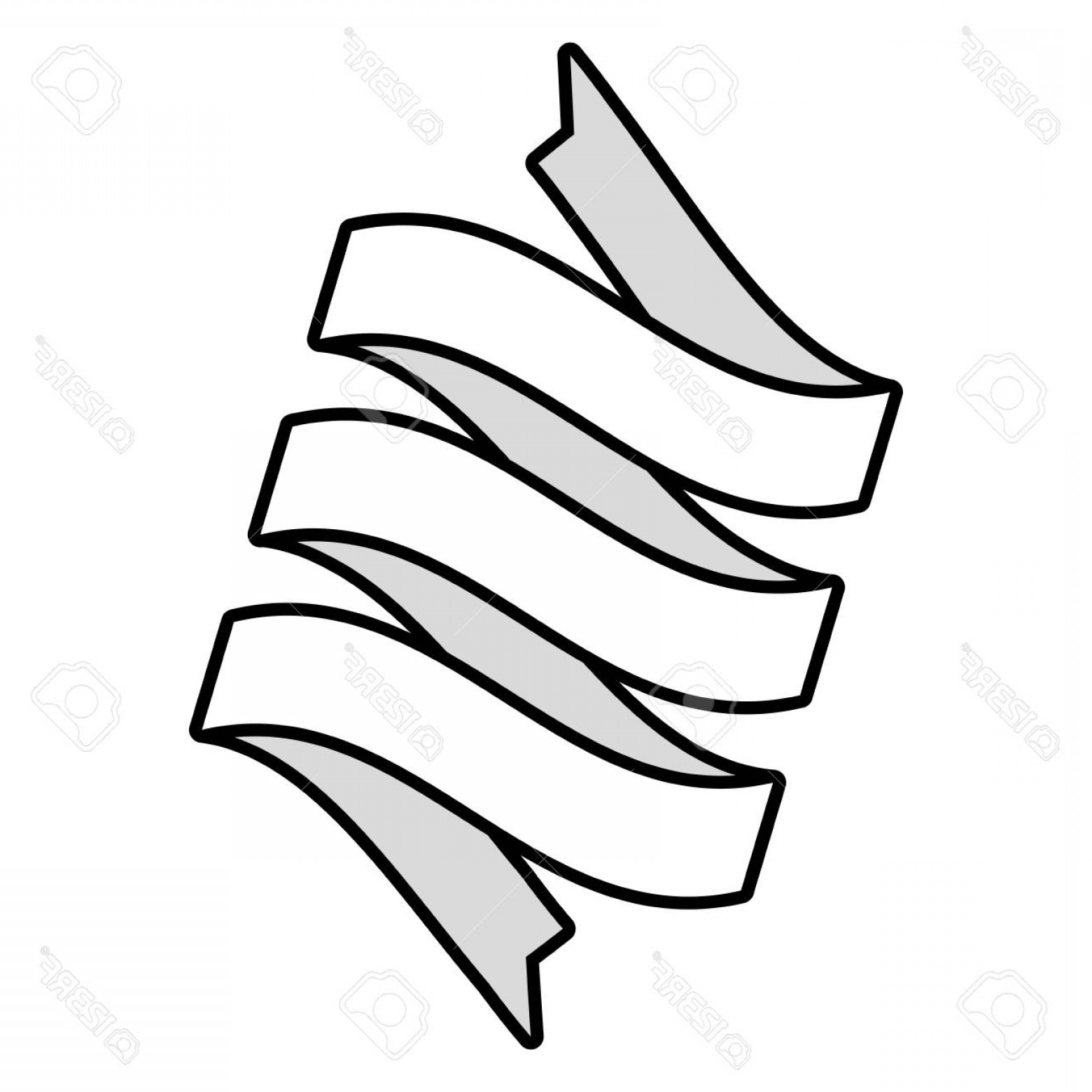 1560x1560 Photostock Vector Ribbon Banner Decoration Icon Outline Studiogrfx