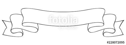 500x181 Ribbon Banner Outline Icon Stock Image And Royalty Free Vector