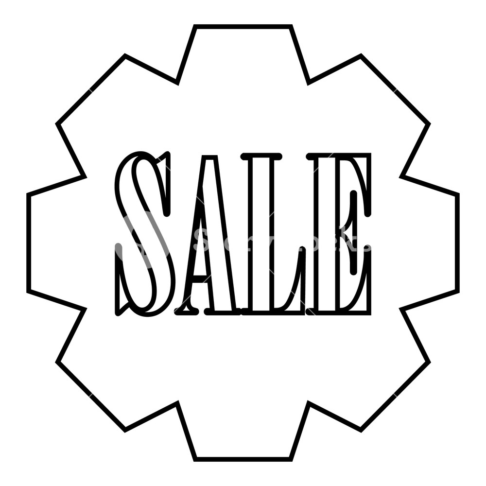 1000x1000 Sale Banner Icon Outline Illustration Of Sale Banner Vector Icon