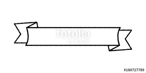 500x250 Single Vintage Outline Ribbon Banner Stock Image And Royalty Free