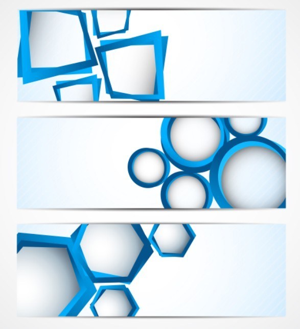 Free Geometric Shapes Vector Banner 587x644 Free Geometric Shapes Vector Banner