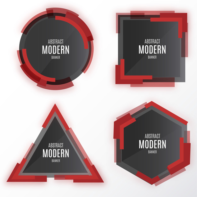 Modern Banner Collection With Abstract Shapes Vector Free Download 626x626 Modern Banner Collection With Abstract Shapes Vector Free Download