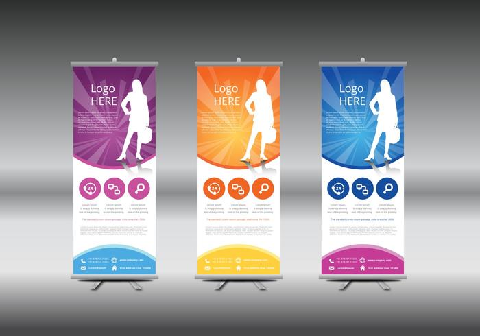 Roll Up Banner Template Vector Illustration 700x490 Roll Up Banner Template Vector Illustration