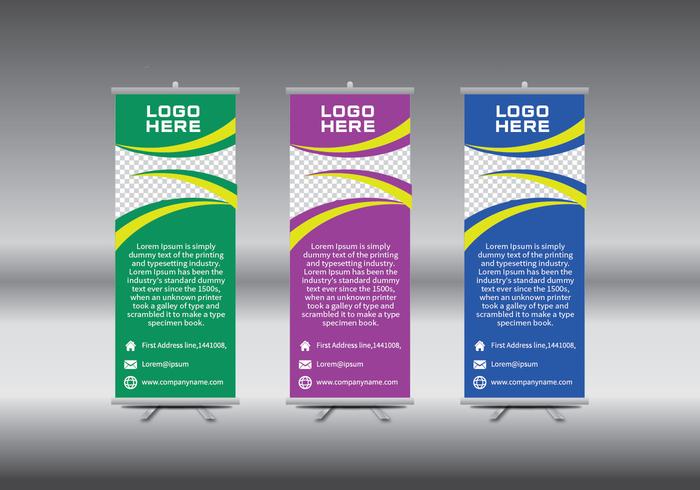 Roll Up Banner Template Vector Illustration 700x490 Roll Up Banner Template Vector Illustration