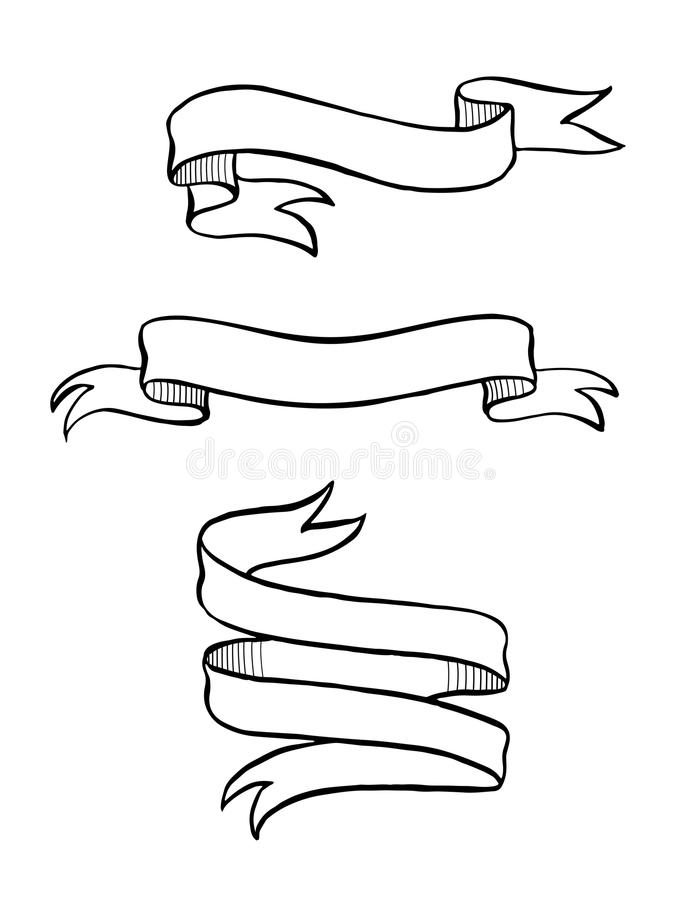 683x900 Hand Drawn Ribbon Banner Vector Theveliger
