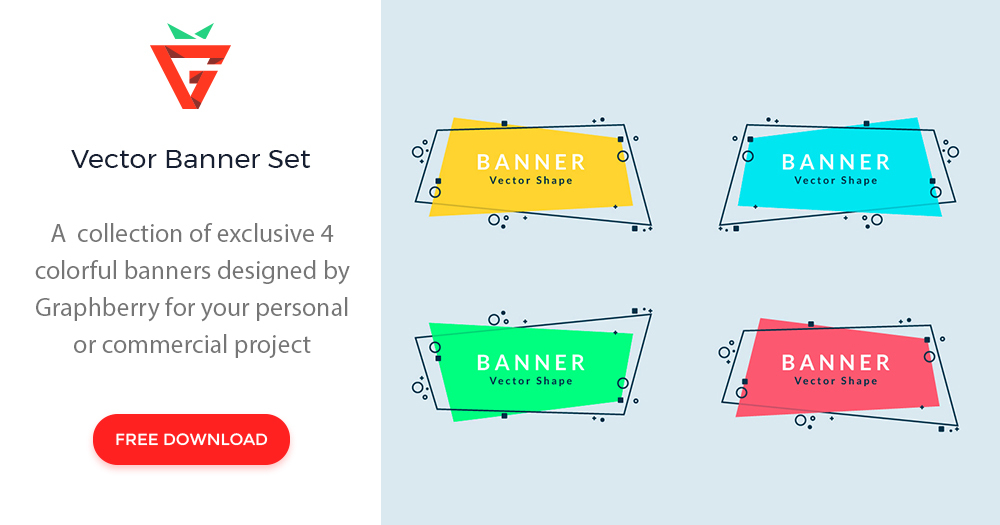 1000x525 Vector Banner Set