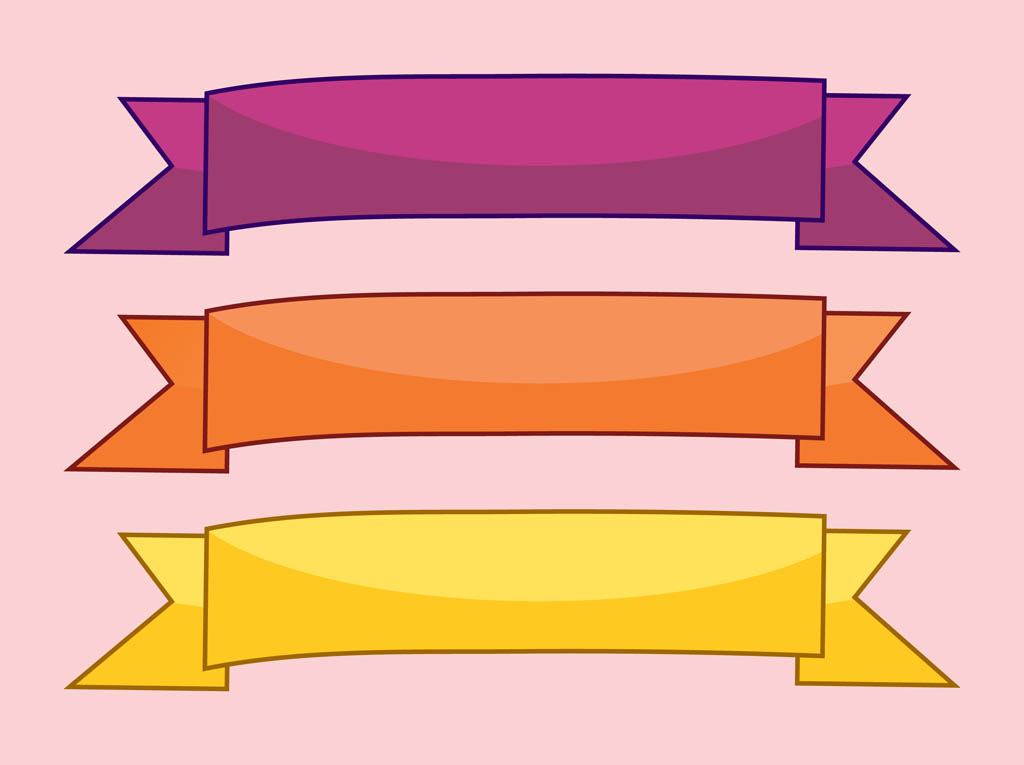1024x765 Ribbons Banners Vector Art Graphics