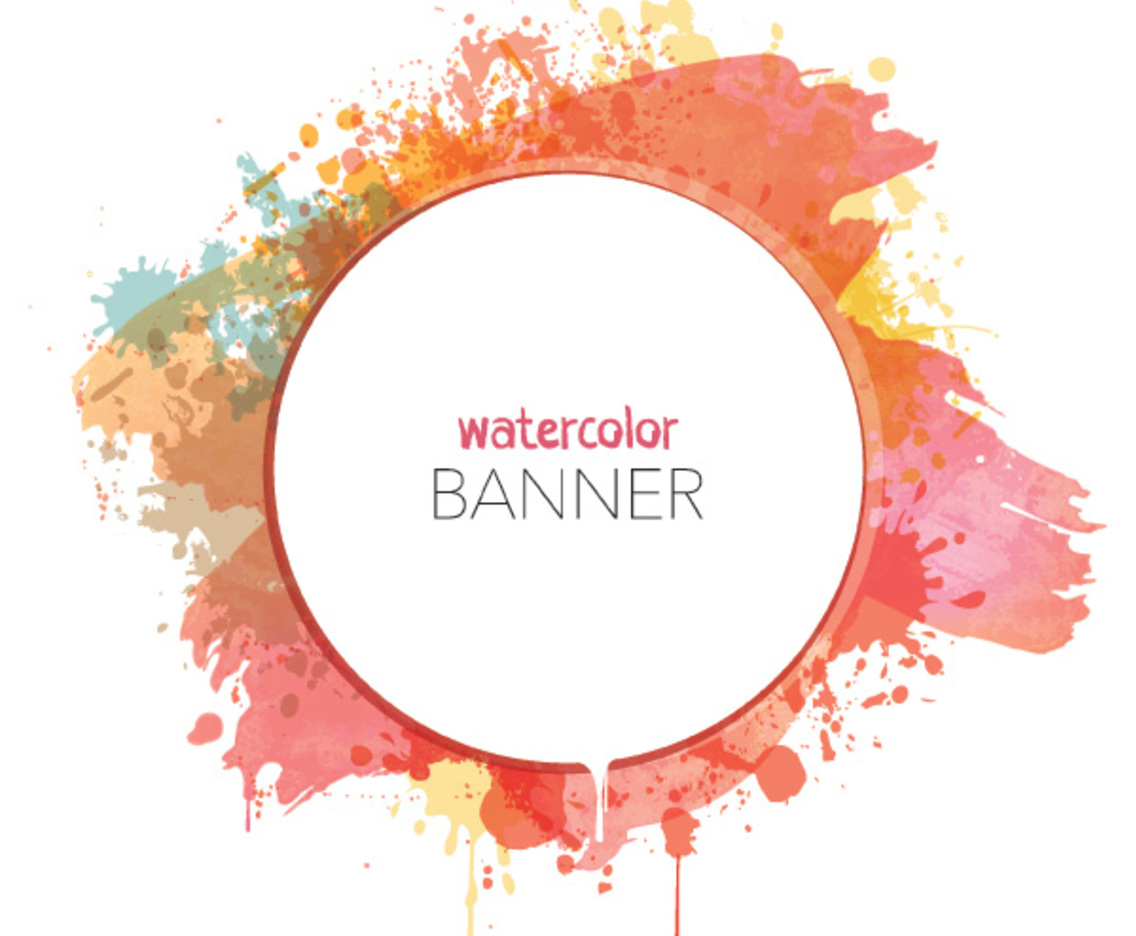 1136x936 Watercolor Banner Vector Art Graphics