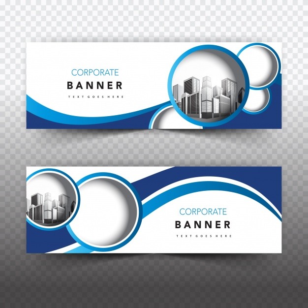 626x626 Blue And White Business Banner Vector Free Download