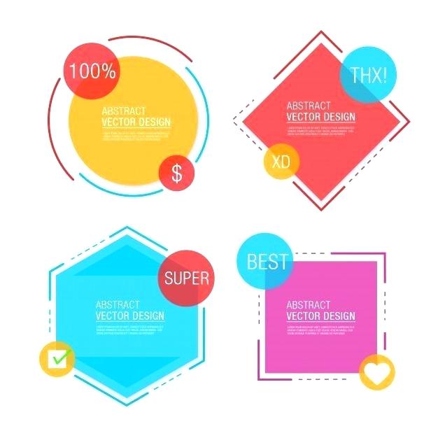 626x626 Four Geometrical Label Templates Vector Free Download Banner