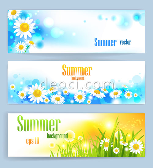 500x549 Summer Fresh Flowers And Colorful Banner Vector X Banner Design