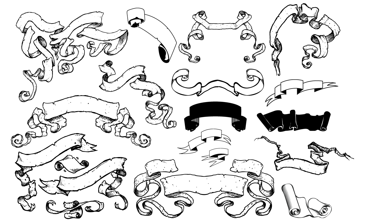 Adobe Illustrator Scroll Banner Vector Pack 1270x778 Adobe Illustrator Scroll Banner Vector Pack