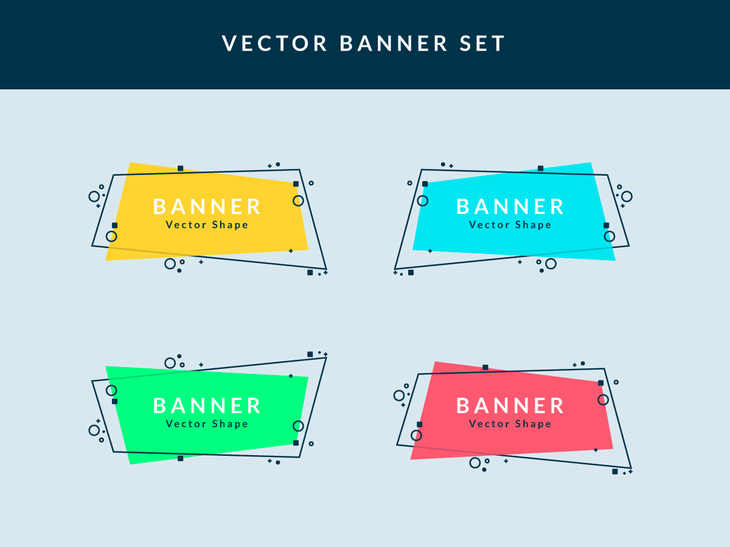 Vector Banner Set 730x547 Vector Banner Set