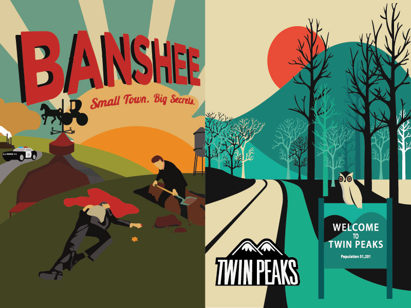 Banshee Twin Peaks Serial Vector Poster 800x600 Banshee Twin Peaks Serial Vector Poster