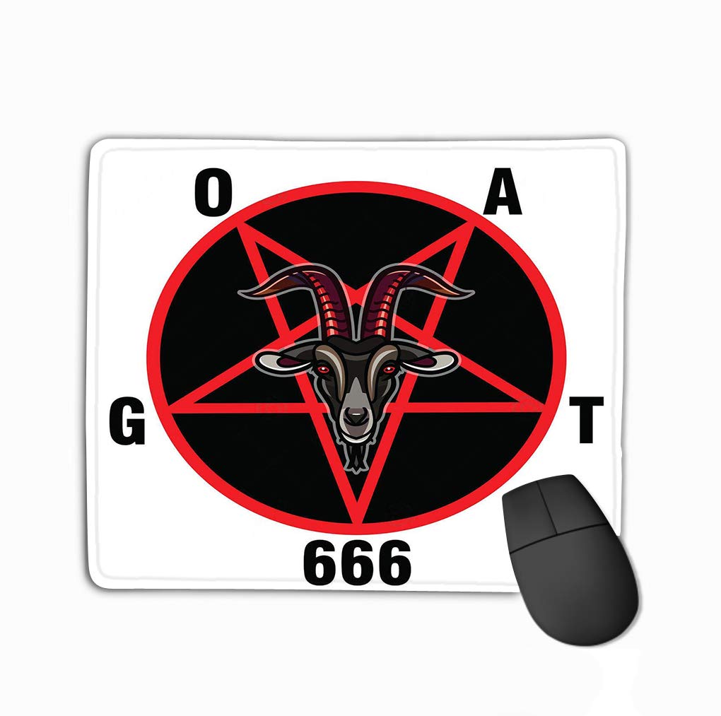 1020x1013 Mouse Pad Pentagram Demon Baphomet Satanic Goat Head